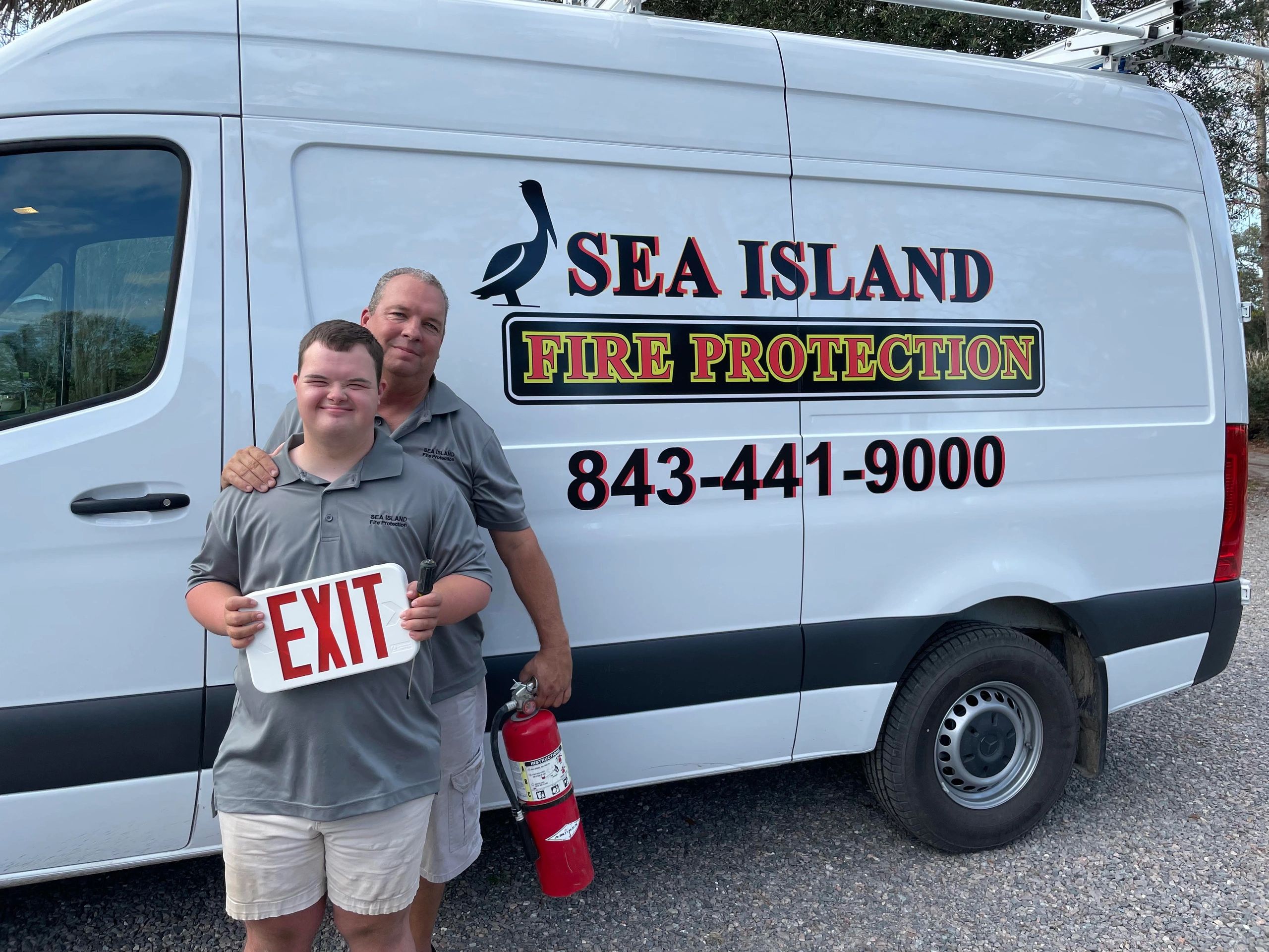 Fire Extinguishers and Exit Lights Sea Island Fire Protection